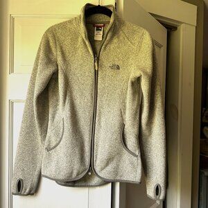 The North Face Sweater Fleece Full-Zip Jacket - heather gray - Sz XS